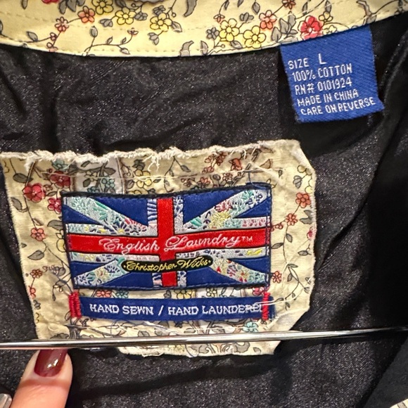 English Laundry Black Dress Shirt with Embroidery - Picture 3 of 8